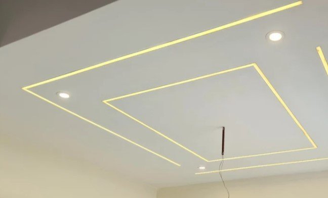 Profile ceiling- gypsum board with .04 gazette channel